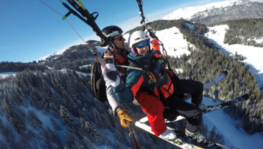 Vol parapente Hiver - La Clusaz