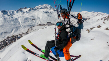 Vol en parapente à ski