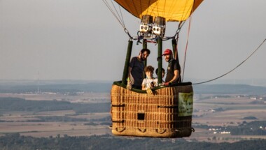 Vol en montgolfière - Epinal vue du ciel