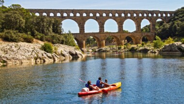 Descente en kayak et déjeuner au Pont du Gard