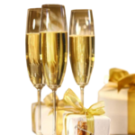 Coffret Anniversaire ( 2 coupes de Champagne + cadeau )