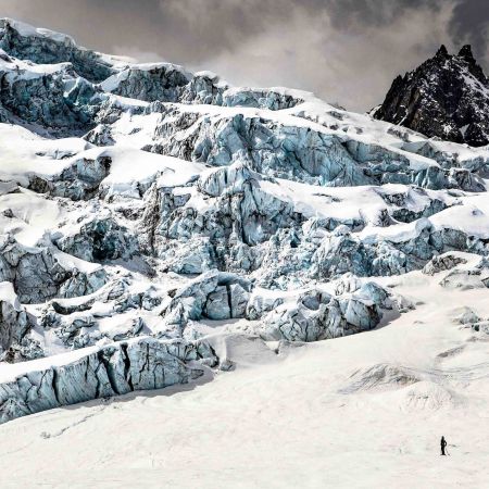 Descente à ski de la Vallée Blanche-Chamonix