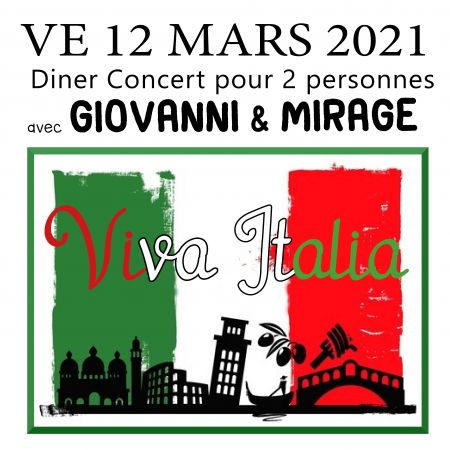 Diner Spectacle Viva italia pour 2 personnes