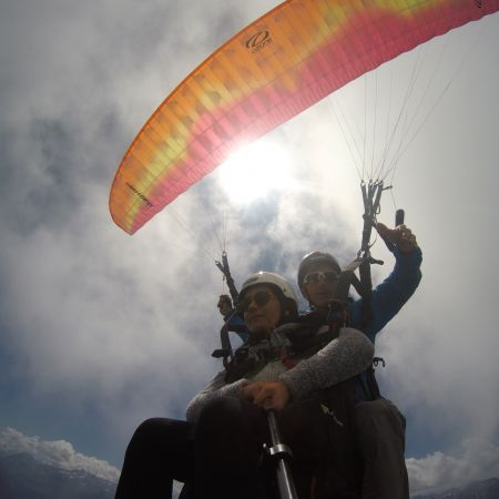 Parapente biplace hiver