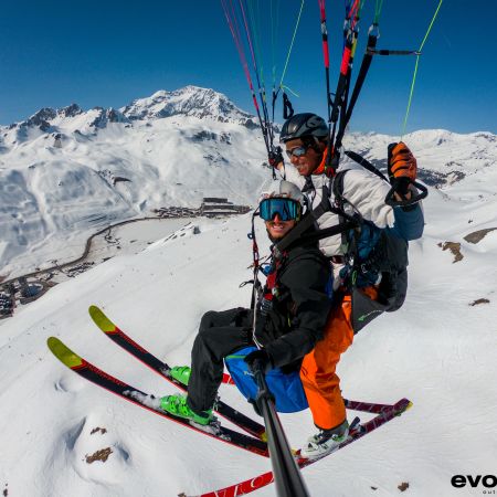 Vol en parapente à ski