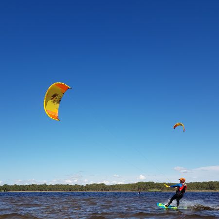 Session de kitesurf