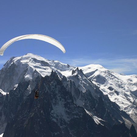 Parapente Vol Long Courrier - Face au Mont Blanc