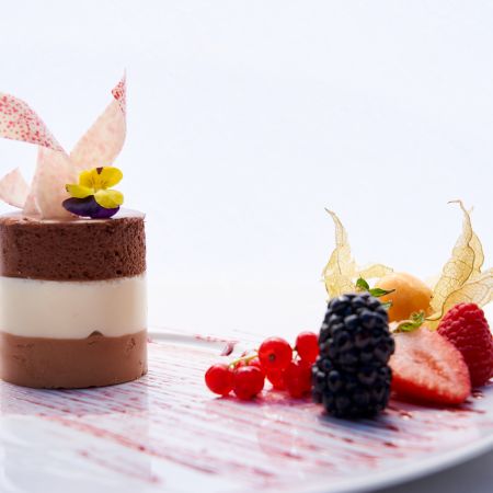Menu Gastronome avec coupe de champagne