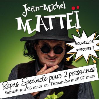 Repas spectacle Jean Michel Mattéi pour 2 personnes, boissons comprises image 1