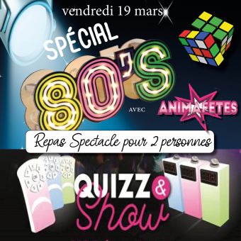 Quizz & Blind Test spécial année 80 - repas spectacle pour 2 personnes image 1