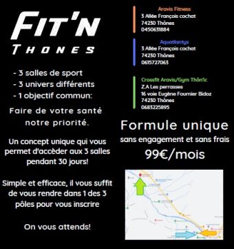 Offre Fit'n Thônes. 1 mois d'accès aux 3 centres sportifs. AQUA/FITNESS/CROSSFIT image 5