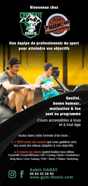 Offre Fit'n Thônes. 1 mois d'accès aux 3 centres sportifs. AQUA/FITNESS/CROSSFIT image 3