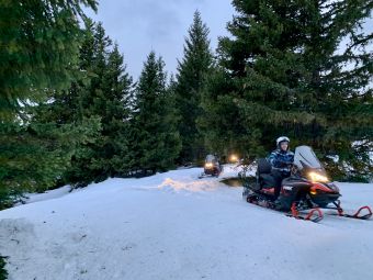 Pack Exploration : randonnée motoneige en forêt + pistes (1h30) image 2