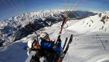 Parapente vol hiver à Méribel