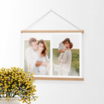 Tirage d'art 18 x 24 cm avec support mural en bois