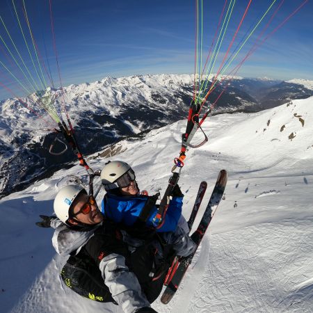 Parapente vol hiver à Méribel