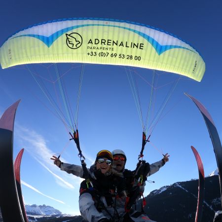 Parapente vol hiver à Courchevel