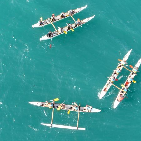 Balade de 2h en pirogue Hawaïenne ou kayak de mer. Adulte.